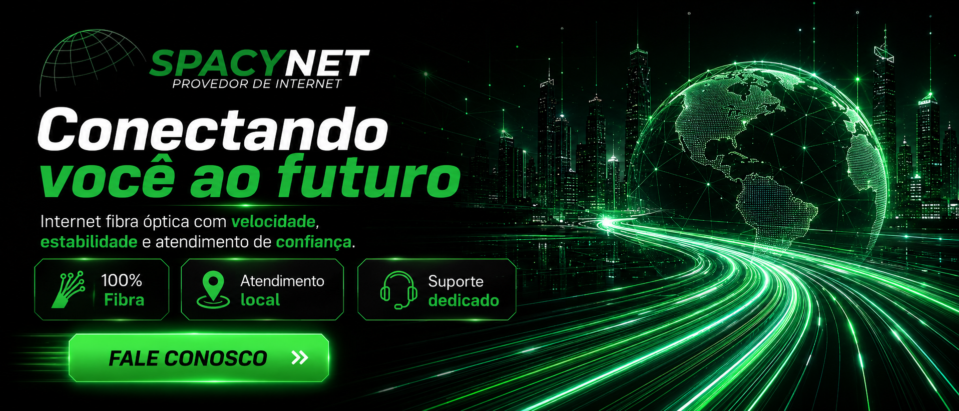 Conectando você ao futuro com fibra óptica