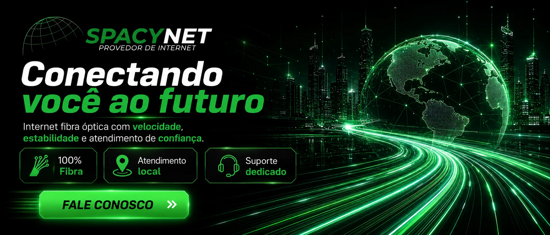 Conectando você ao futuro com fibra óptica